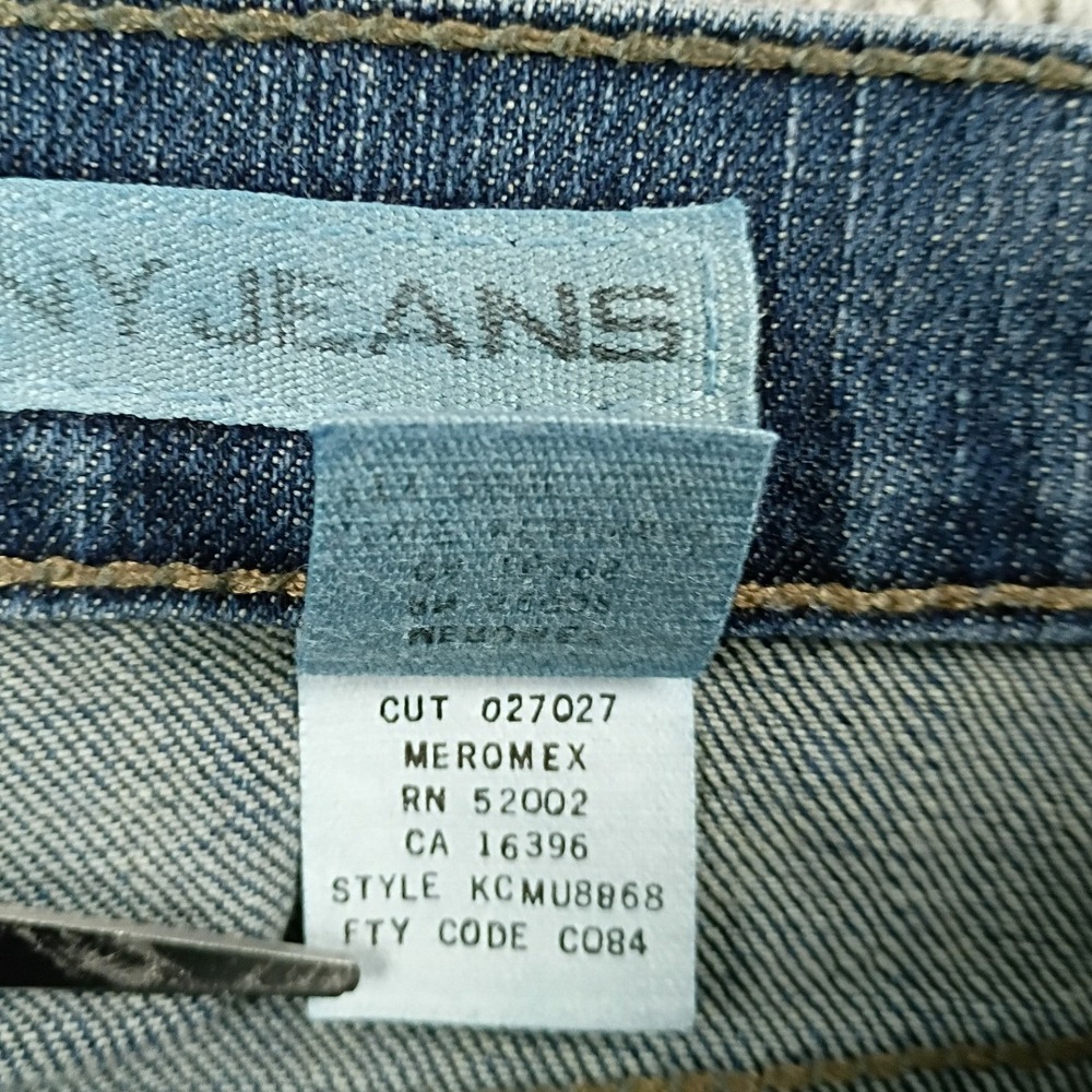 DKNY Jeans Bootcut Womens 12 33X31 Blue Y2K Denim Mid Rise Streetwear Relaxed - Picture 6 of 11